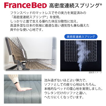 ソファベッド スイミーベーシック ストレージタイプ フランスベッド 収納付きソファ 二人掛け 三人掛け 192cm 2WAY 3WAY 高密度連続スプリング ローリング式 通気性 グリーン ベージュ グレー 190cm 2人掛 3人掛 ソファーベッド スイミーbasic ムービンテリア MOVEinterior