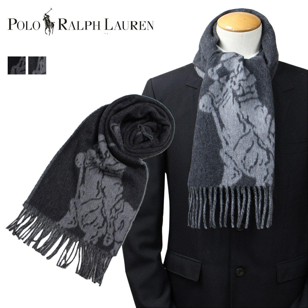 【最大1000円OFFクーポン配布中】 ポロ ラルフローレン POLO RALPH LAUREN マフラー メンズ レディース ウール BIG PONY JACQUARD SCARF PC0007