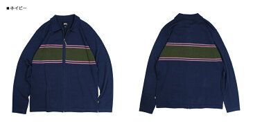 ステューシー STUSSY セーター メンズ ニット CODY STRIPE LS POLO SWEATER ネイビー 117050