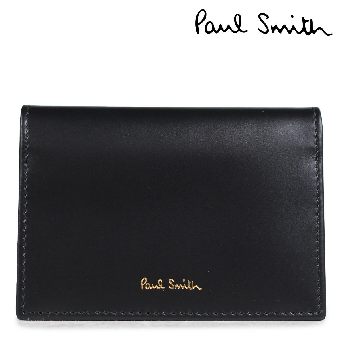 ポールスミス 名刺入れ（メンズ） 【クーポンで最大1000円OFF！5/16 10:59まで】 ポールスミス Paul Smith 名刺入れ メンズ カードケース FOLD OVER CREDIT CARD CASE 4776 W761A 79 ブラック