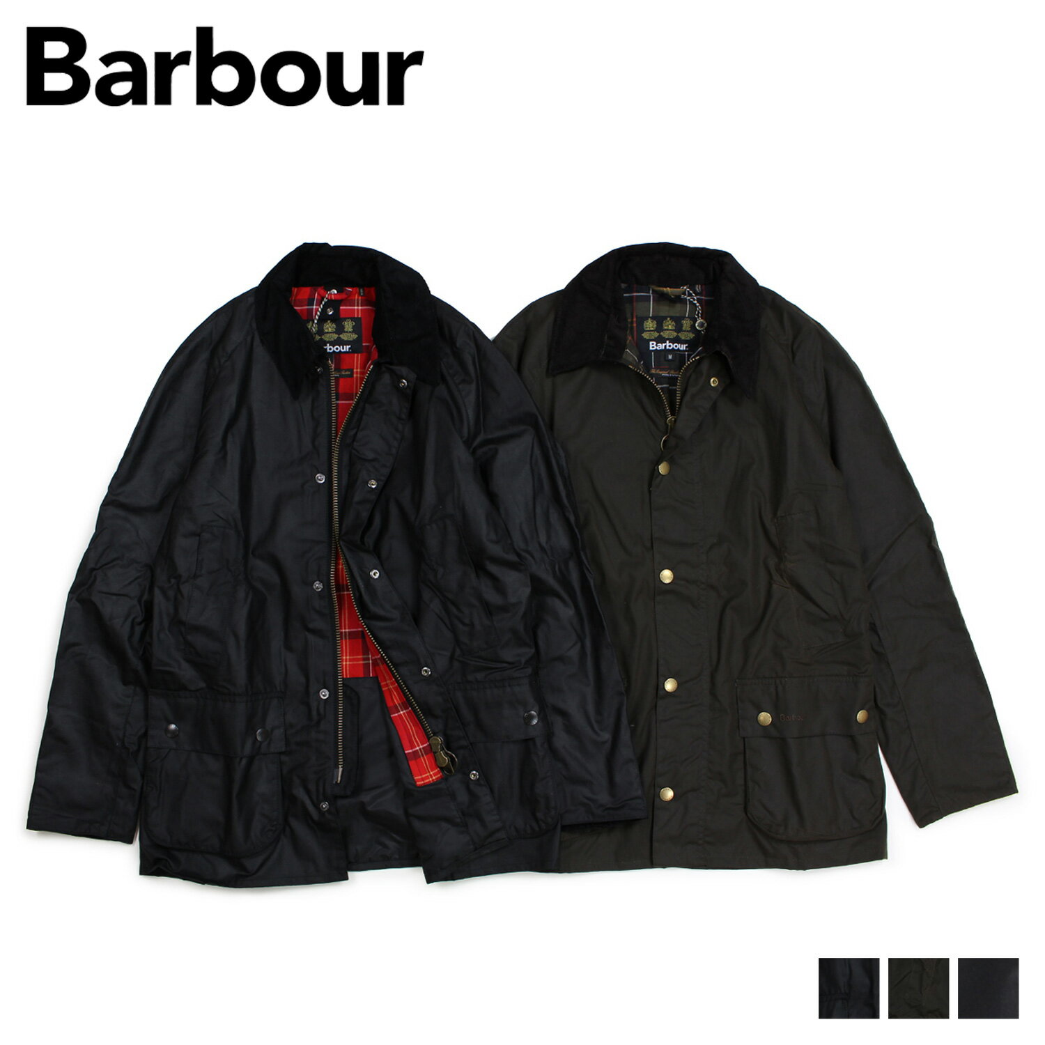 Barbour バブアー ジャケット アウター メンズ アシュビー ワックスド ASHBY WAXED JACKET ブラック オリーブ ネイビー MWX0339のサムネイル