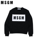 【クーポンで最大1000円OFF！5/1 10:59まで】 MSGM エムエスジーエム トレーナー スウェット レディース BOX LOGO LONG SLEEVED SHIRTS ブラック 2441MDM96 184298