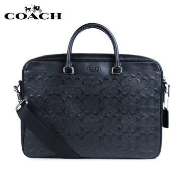 コーチ COACH バッグ ビジネスバッグ ブリーフケース ショルダー メンズ シグネチャー レザー ブラック 黒 F72977