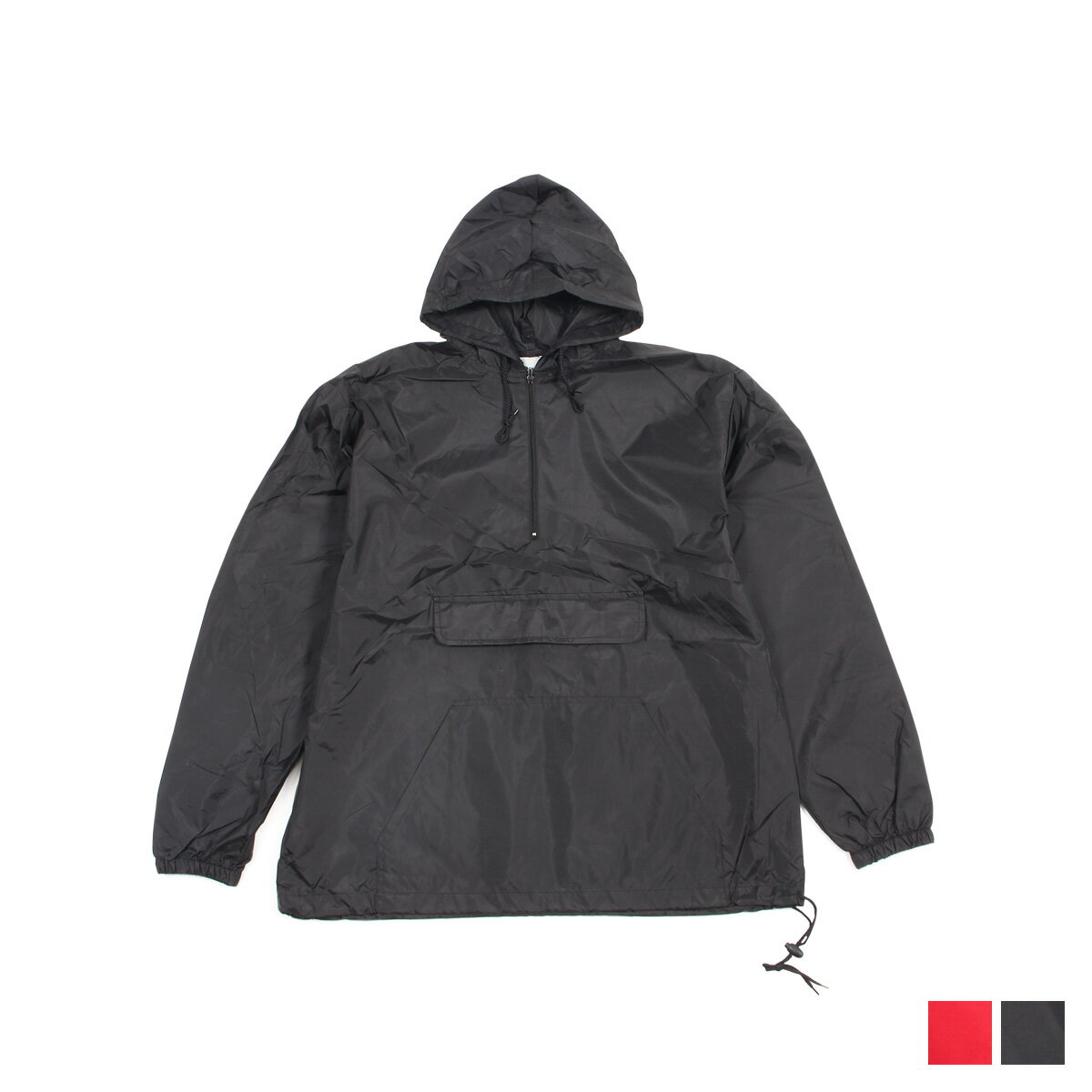 カーディナルアクティブウェア Cardinal Activewear パーカー アノラック プルオーバー ジャケット アウター メンズ レディース NYLON HOODED WINDBREAKER PULLOVER ブラック レッド 黒