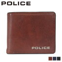 ポリス POLICE 財布 二つ折り メンズ レザー TERAIO SHORT WALLET ブラック ネイビー ダーク ブラウン 黒 PA-70001