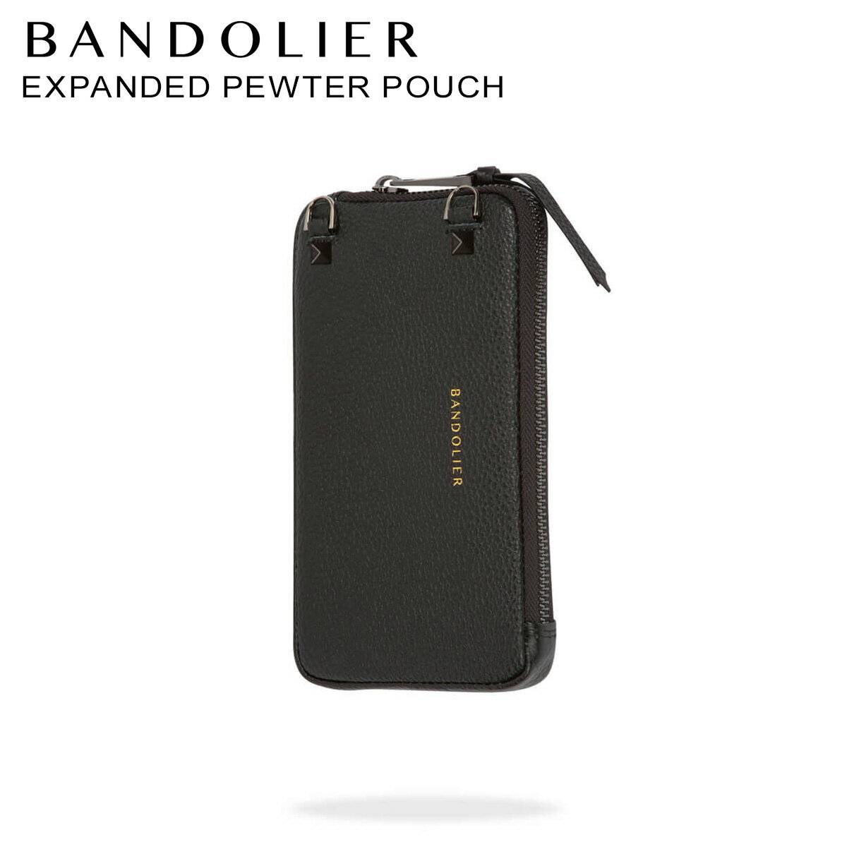  BANDOLIER バンドリヤー ケース ポーチ スマホ 携帯 レザー EXPANDED PEWTER POUCH メンズ レディース ブラック 黒 21GRA スマホショルダー