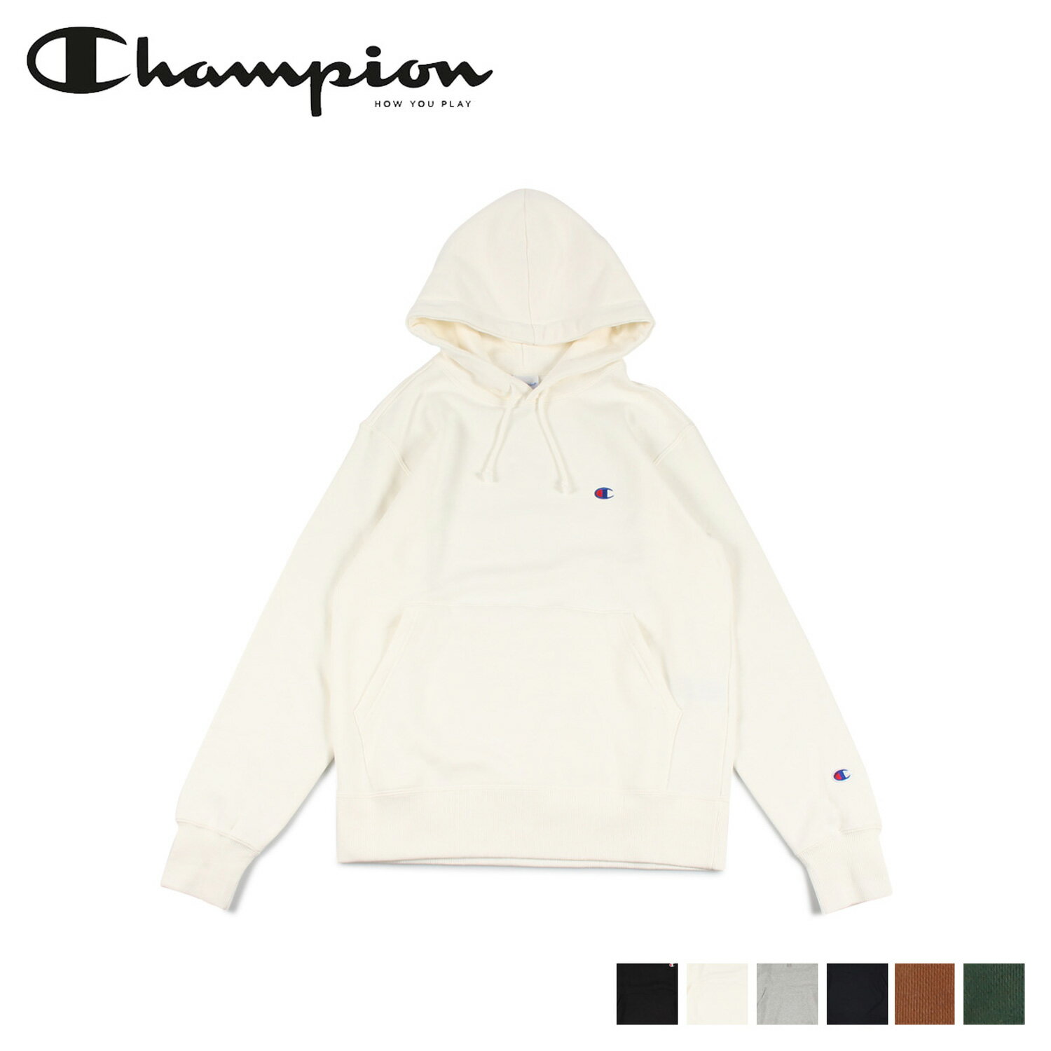 チャンピオン パーカー メンズ チャンピオン Champion パーカー スウェット プルオーバー メンズ レディース 無地 PULLOVER HOODED SWEATSHIRT ブラック ホワイト グレー ネイビー 黒 C3-Q105