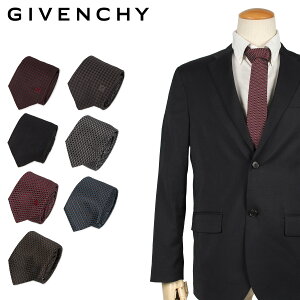 ジバンシー GIVENCHY ネクタイ メンズ イタリア製 シルク ビジネス 結婚式 ブラック グレー ネイビー レッド バーガンディー 黒