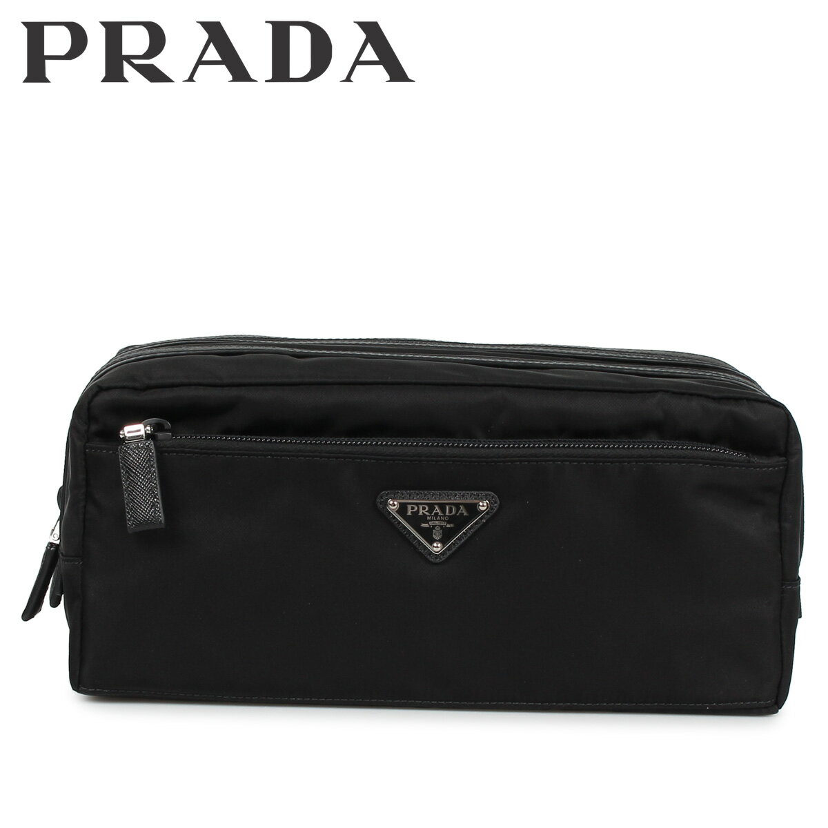 【最大1000円OFFクーポン】 プラダ PRADA ポーチ セカンドバッグ 小物入れ メンズ レディース BEAUTY CASE DOPPIA ZIP ブラック 黒 2NA030064