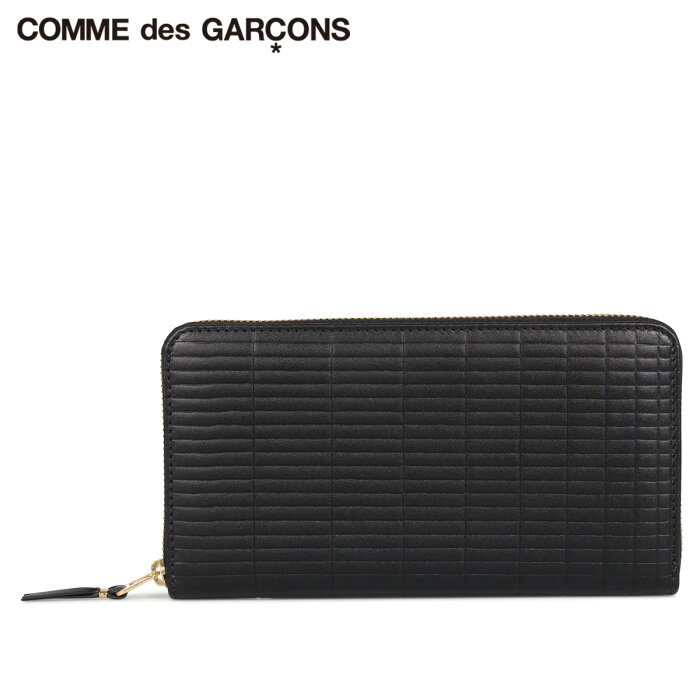 【最大1000円OFFクーポン配布中】 コムデギャルソン COMME des GARCONS 財布 長財布 メンズ レディース ラウンドファスナー 本革 BRICK WALLET ブラック 黒 SA0111BK