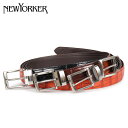 レザーベルト ニューヨーカー NEWYORKER ベルト レザーベルト メンズ 本革 クロコダイル LEATHER BELT ブラック ブラウン ダーク ブラウン オレンジ 黒 NY-0100119