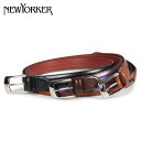 レザーベルト ニューヨーカー NEWYORKER ベルト レザーベルト メンズ 本革 LEATHER BELT ブラック ブラウン ダーク ブラウン 黒 NY-5080119