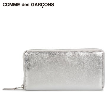 コムデギャルソン COMME des GARCONS 財布 長財布 メンズ レディース ラウンドファスナー 本革 GOLD AND SILVER WALLET シルバー SA0110G