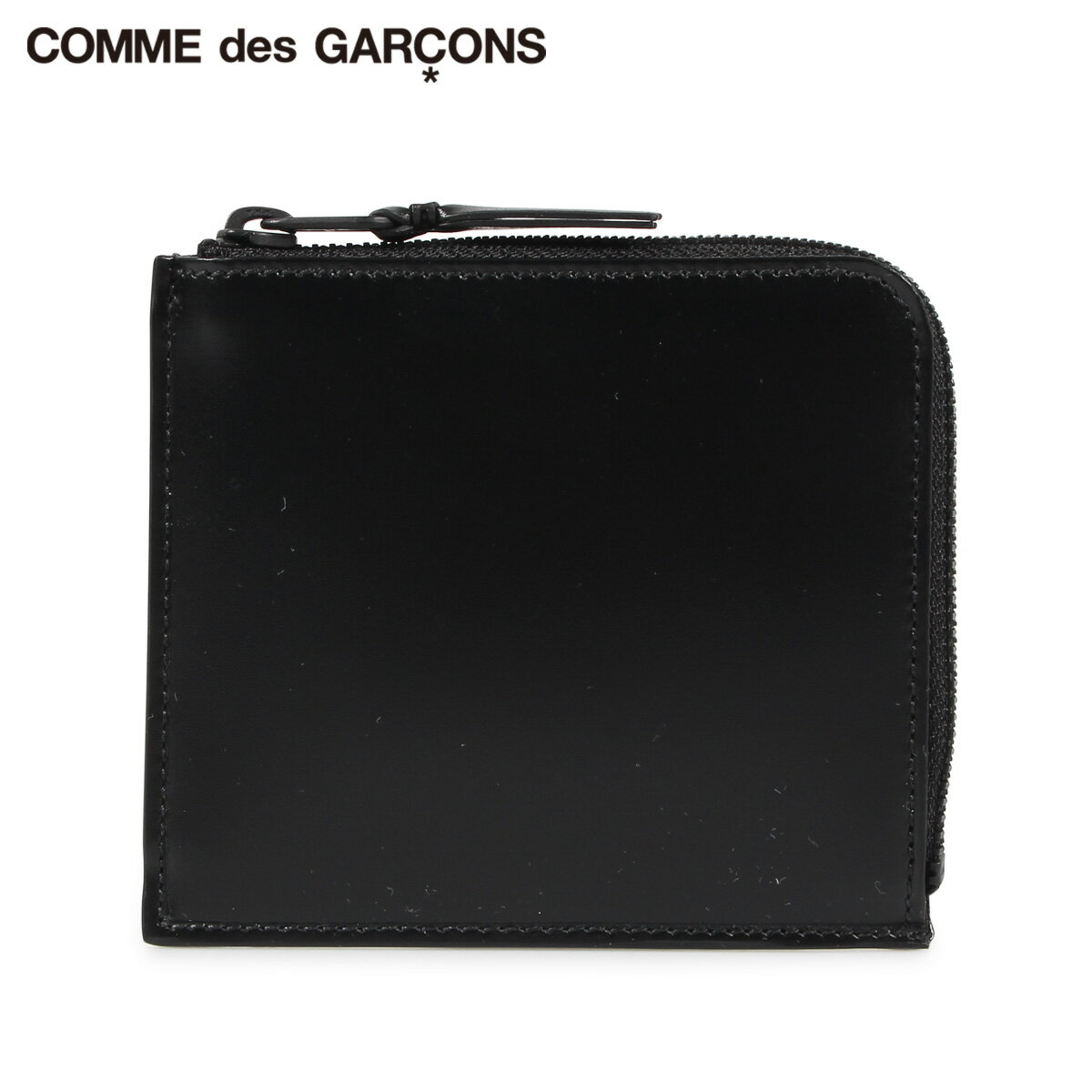 コムデギャルソン COMME des GARCONS 財布 ミニ財布 メンズ レディース L字ファスナー 本革 VERY BLACK WALLET ブラック 黒 SA3100VB