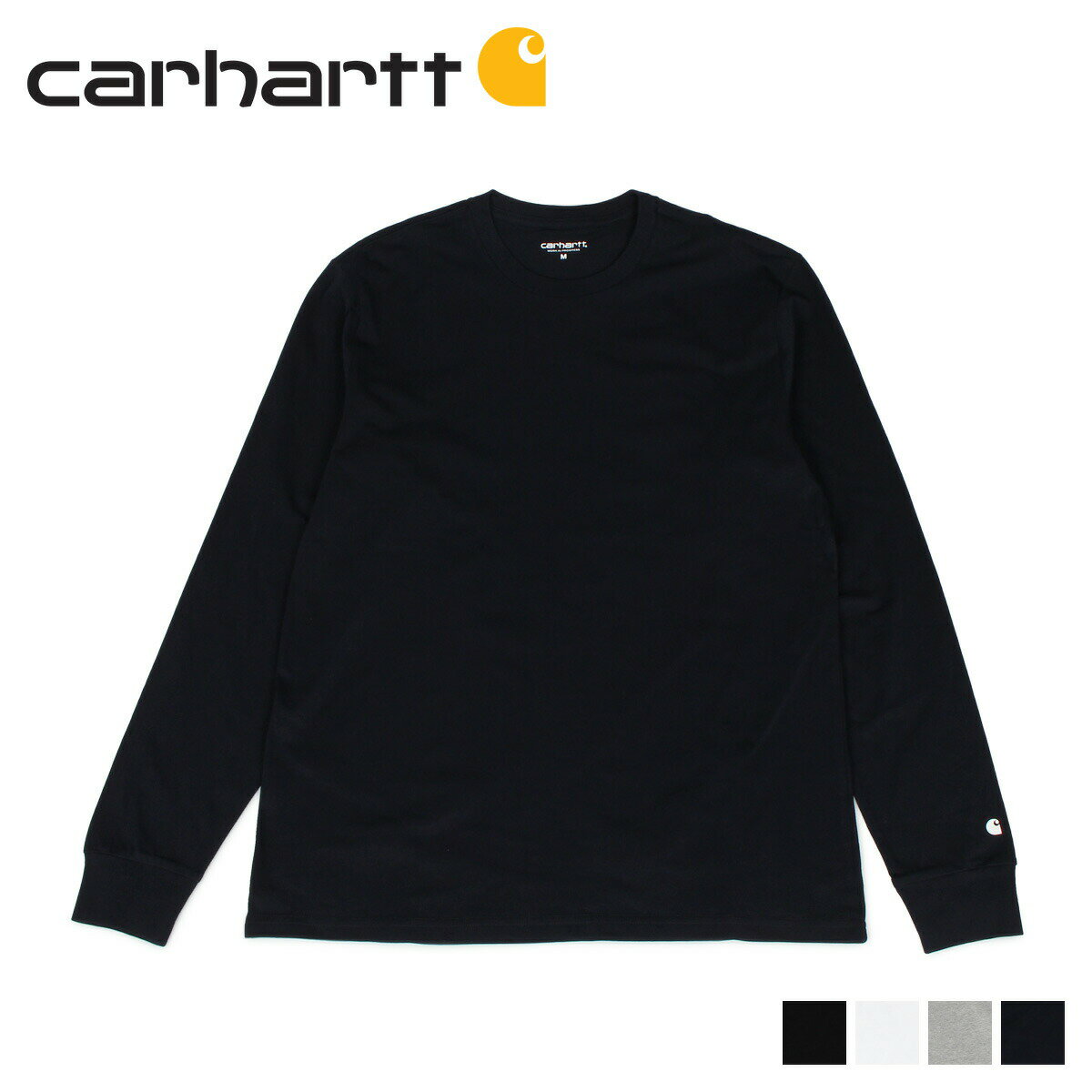 【クーポンで最大1000円OFF！5/16 10:59まで】 カーハート carhartt WIP Tシャツ メンズ 長袖 ロンT 無地 LS BASE T-SHIRT ブラック ホワイト グレー ダーク ネイビー 黒 白 I026265