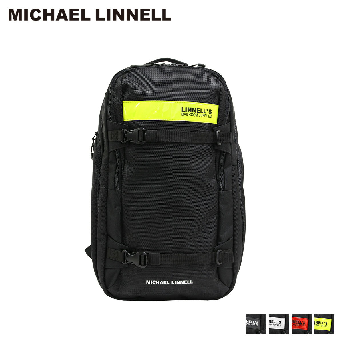 マイケルリンネル MICHAEL LINNELL リュック バッグ 29L メンズ レディース バックパック 2FLAP BACKPACK ブラック 黒 ML-030