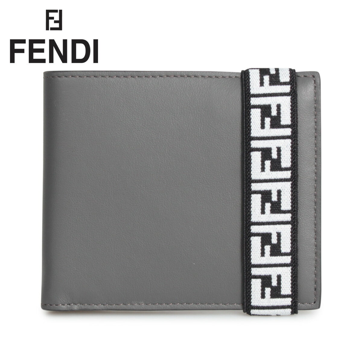 フェンディ 【クーポンで最大1000円OFF！5/16 10:59まで】 フェンディ FENDI 財布 二つ折り メンズ BI-FOLD WALLET グレー 7M0266 A8VC