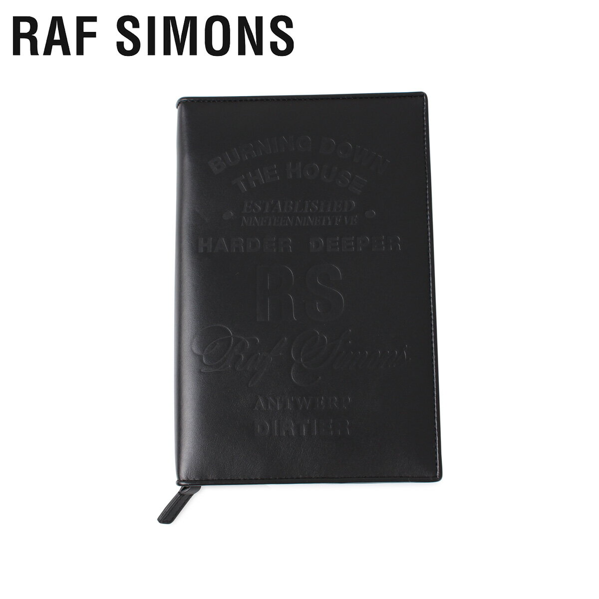 ラフシモンズ RAF SIMONS 財布 長財布 メンズ BIG ZIPPED WALLET ブラック 黒 192-941