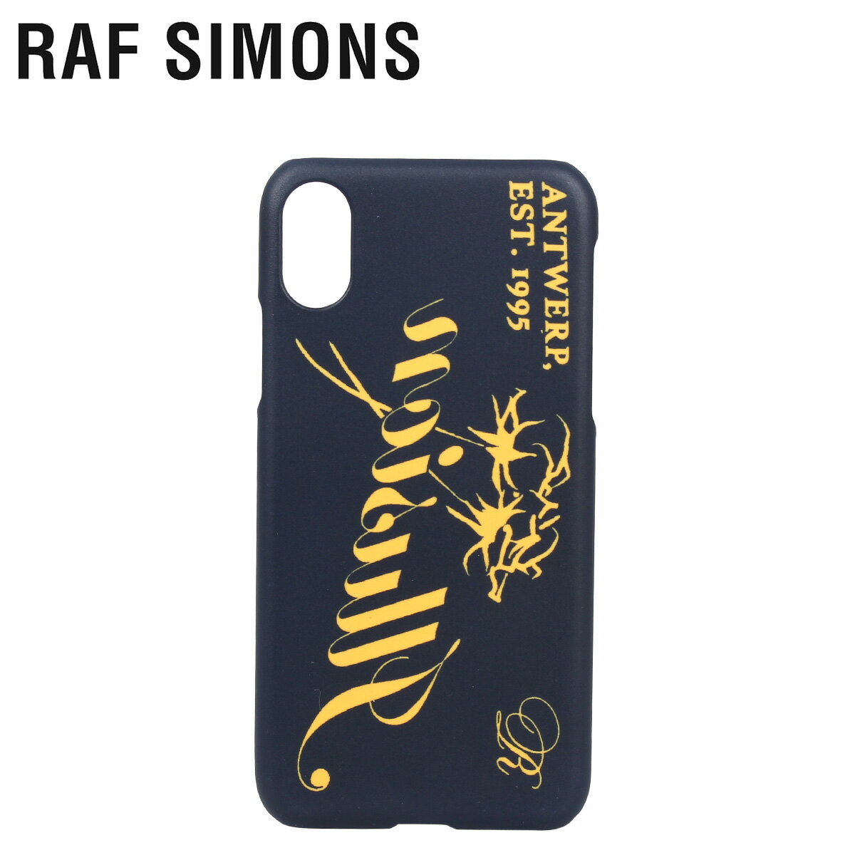 ラフシモンズ RAF SIMONS iPhone XS X スマホケース スマホショルダー 携帯 アイフォン メンズ レディース iPhone CASE ネイビー 192-942