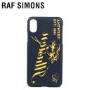 【クーポンで最大1000円OFF 5/7 10:59まで】 ラフシモンズ RAF SIMONS iPhone XS X スマホケース スマホショルダー 携帯 アイフォン メンズ レディース iPhone CASE ネイビー 192-942