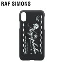 【クーポンで最大1000円OFF 5/7 10:59まで】 ラフシモンズ RAF SIMONS iPhone XS X スマホケース スマホショルダー 携帯 アイフォン メンズ レディース iPhone CASE ブラック 黒 192-942