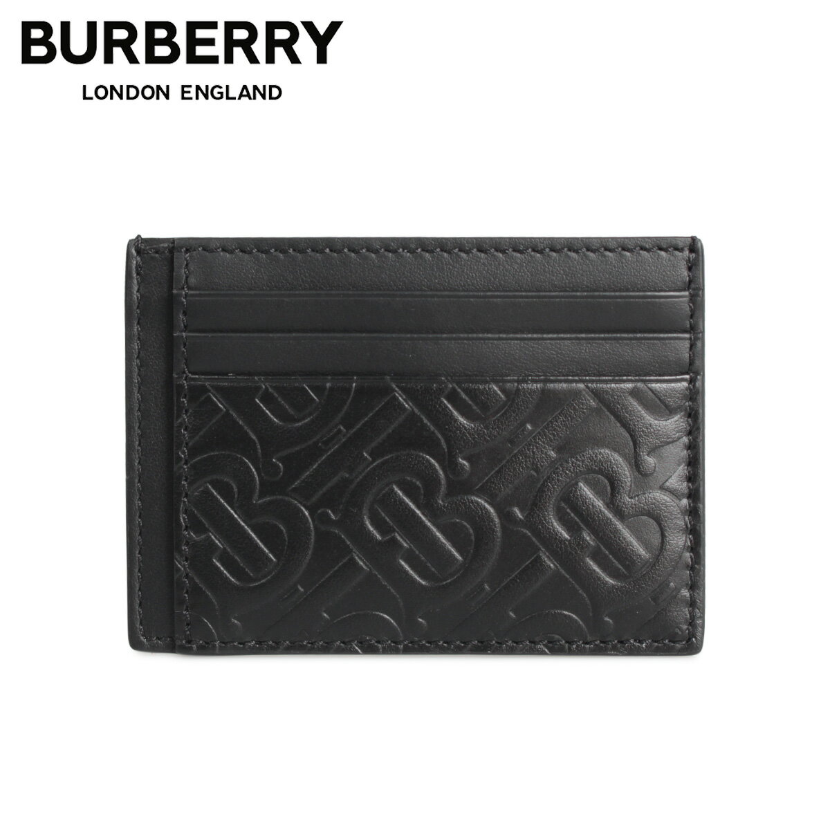 【最大1000円OFFクーポン】 バーバリー BURBERRY カードケース 名刺入れ 定期入れ メンズ MONOGRAM BERNIE CARD HOLDER ブラック 黒 8017647