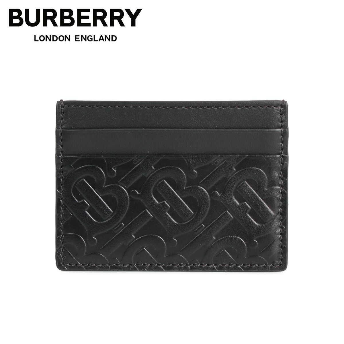 【クーポンで最大1000円OFF！3/19 10:59まで】 バーバリー BURBERRY カードケース 名刺入れ 定期入れ メンズ MONOGRAM SANDON CARD HOLDER ブラック 黒 8017648