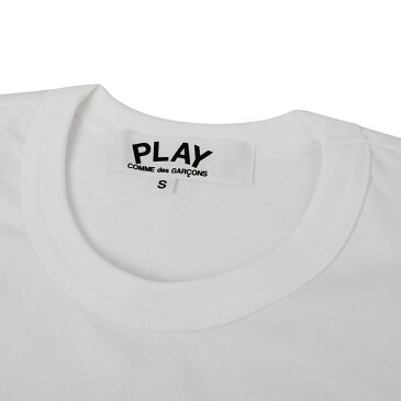 プレイ コムデギャルソン PLAY COMME des GARCONS Tシャツ 半袖 レディース BASIC LOGO TEE ホワイト 白 T2150514