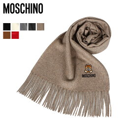 センスのいいメンズマフラー モスキーノ MOSCHINO マフラー レディース メンズ MUFFLER ブラック ホワイト グレー チャコールグレー ベージュ ブラウン レッド 黒 白 50124 M5293