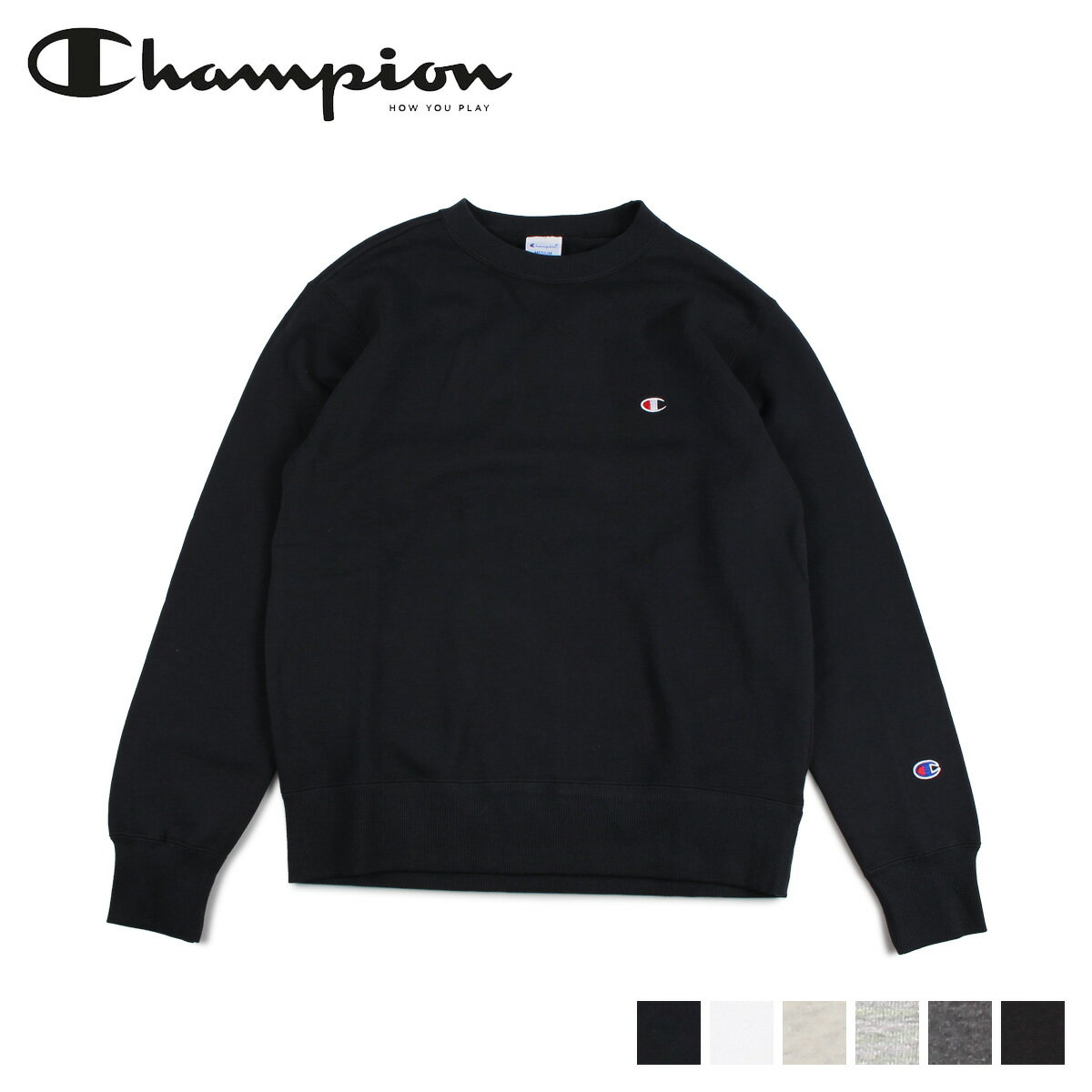 【クーポンで最大1000円OFF！5/16 10:59まで】 チャンピオン Champion トレーナー スウェット メンズ レディース 無地 CLEW NECK SWEAT ブラック ホワイト グレー ネイビー オートミール チャコールヘザー 黒 白 C3-Q001