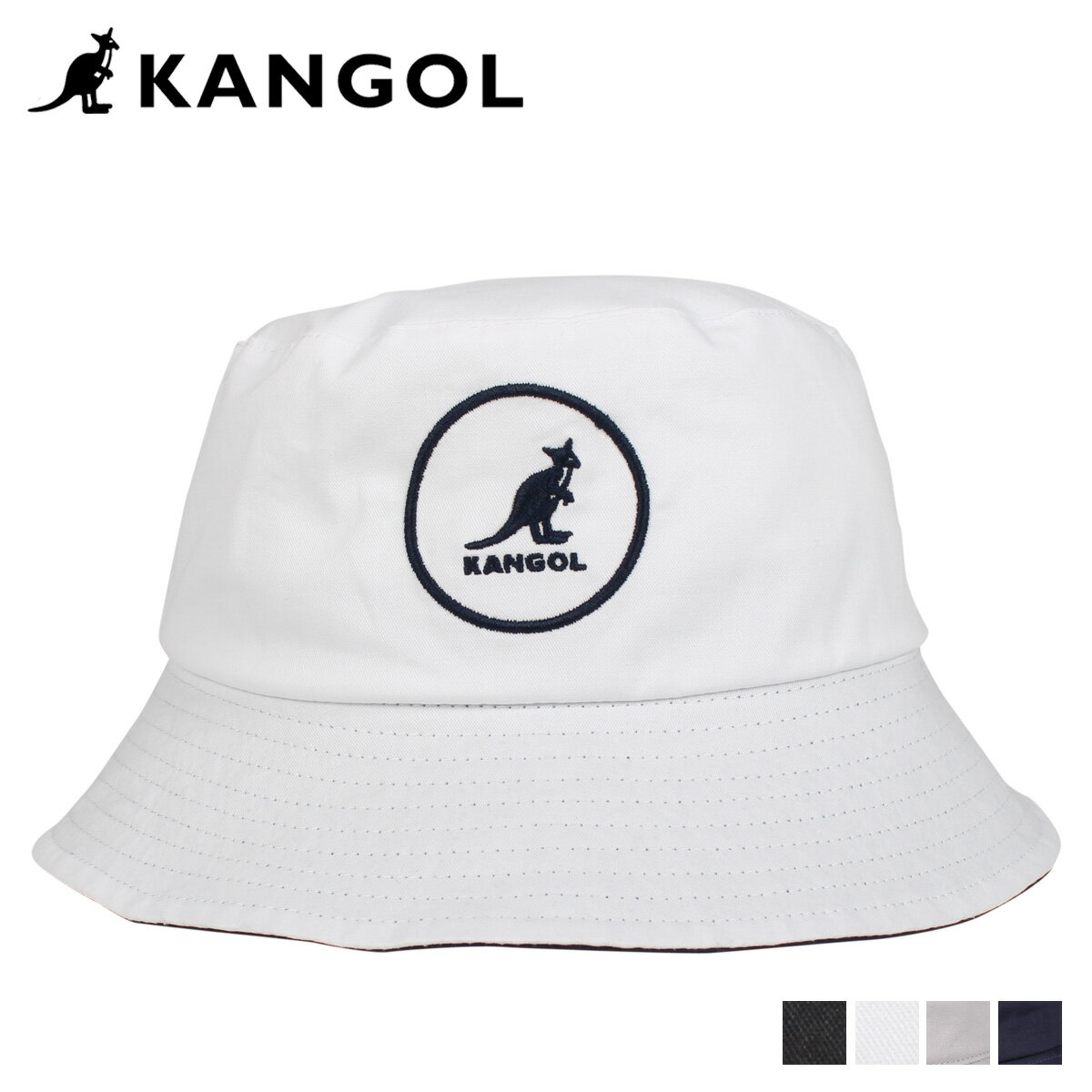 カンゴール KANGOL ハット キャップ 帽子 バケットハット メンズ レディース COTTON BUCKET ブラック ホワイト ライト グレー ネイビー 黒 白 100169222