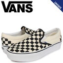 【クーポンで最大1000円OFF！5/1 10:59まで】 VANS ヴァンズ スリッポン クラシック スニーカー メンズ レディース バンズ 厚底 CLASSIC SLIP-ON PLATFORM ホワイト 白 VN00018EBWW