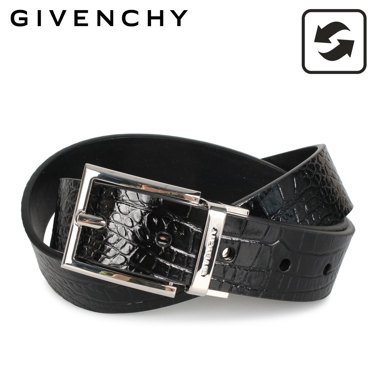 ジバンシー ベルト（メンズ） ジバンシー GIVENCHY ベルト レザーベルト メンズ REVERSIBLE BELT ブラック 黒 BK401K