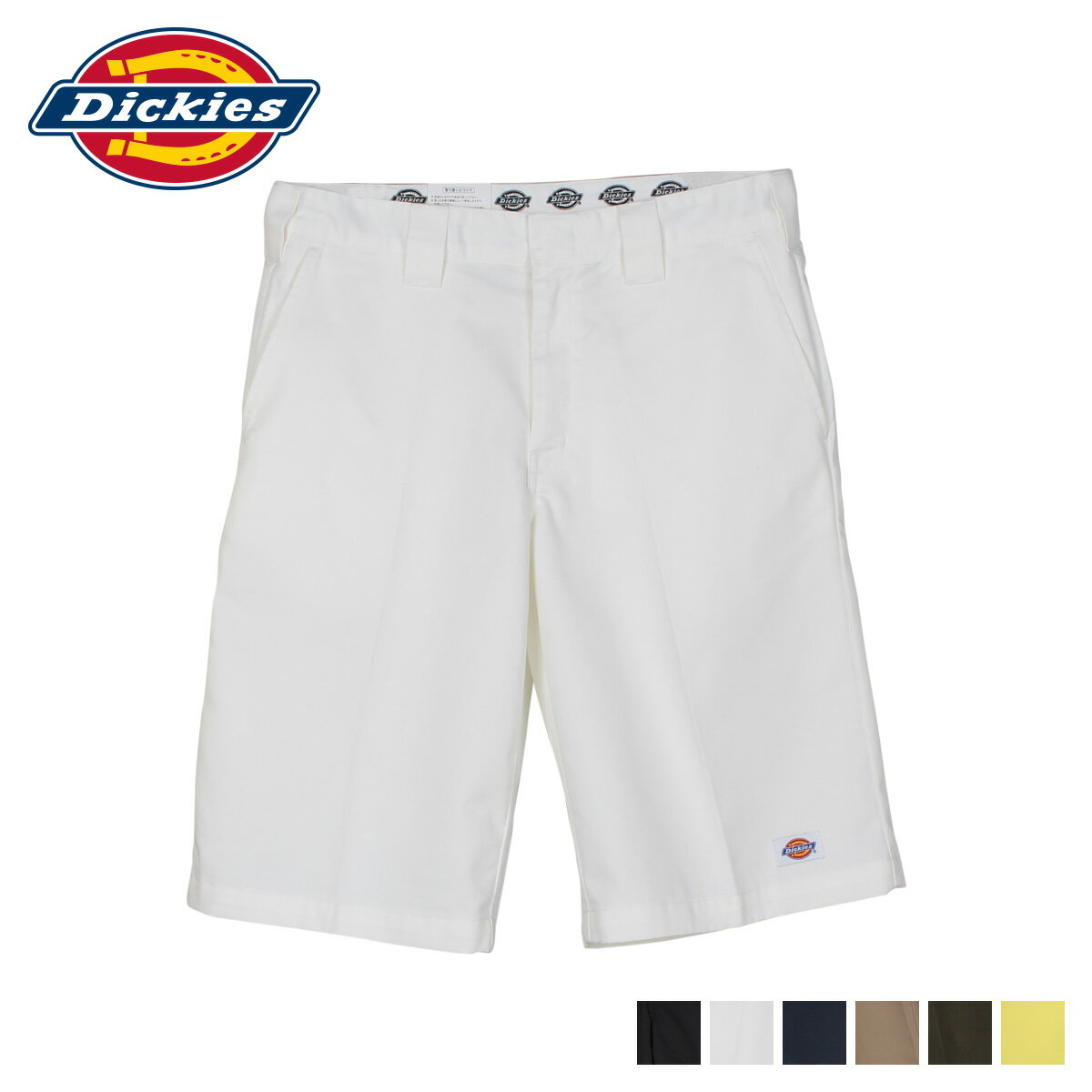 ディッキーズ Dickies ハーフパンツ ショートパンツ メンズ 13 INCH POCKET WORK SHORTS ブラック ホワイト ネイビー ベージュ オリーブ イエロー 黒 白 DK006825