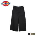 【クーポンで最大1000円OFF！5/1 10:59まで】 ディッキーズ Dickies ワークパンツ パンツ ワイドパンツ レディース TWILL WIDE LEGPANTS ブラック ベージュ カーキ 黒 DK007554