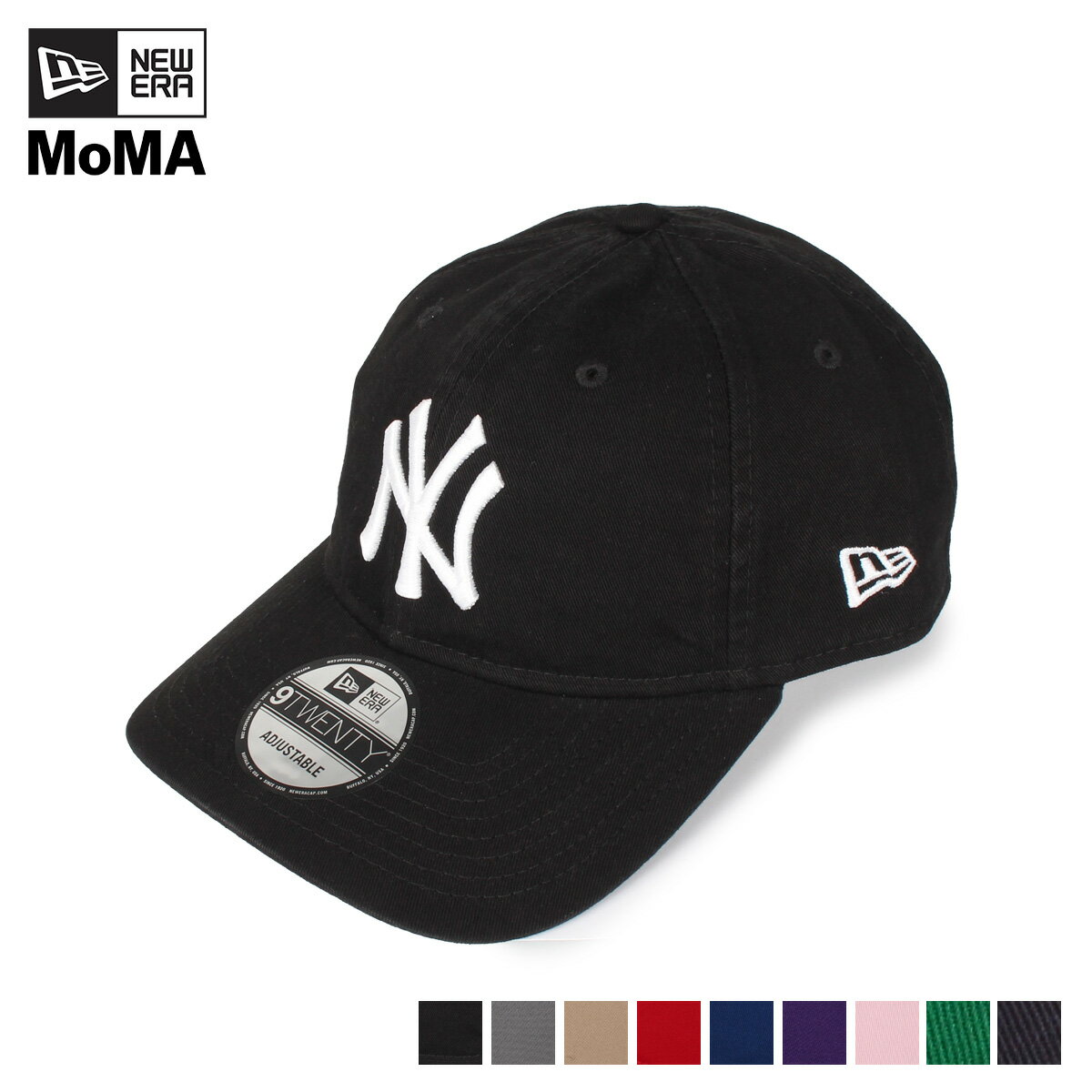 ニューエラ NEW ERA モマ MoMA キャップ 帽子 ニューヨーク ヤンキース メンズ レディース コラボ NY YANKEES 9TWENTY ブラック グレー ベージュ レッド ブルー パープル ピンク グリーン ネイビー 黒 300012-300011