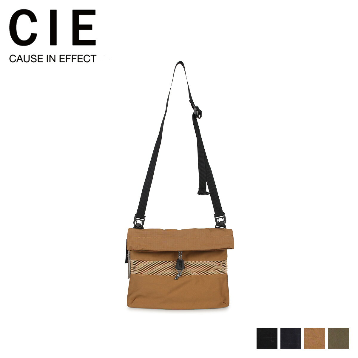 乐天商城 - 【特典付き】 CIE シー バッグ ショルダーバッグ メンズ レディース MESH MINI SHOULDER ブラック ネイビー ベージュ オリーブ 黒 011801 母の日