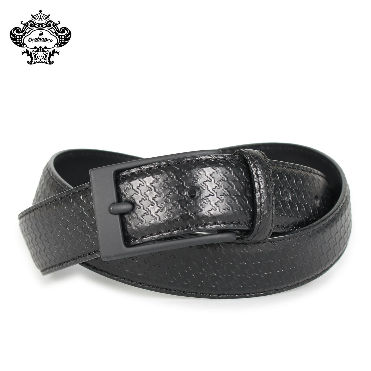 レザーベルト 【クーポンで最大1000円OFF！5/16 10:59まで】 オロビアンコ Orobianco ベルト レザーベルト メンズ 本革 LEATHER BELT ブラック 黒 ORB-011000