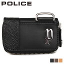 ポリス POLICE キーケース キーホルダー メンズ サーキット 5連 ラウンドファスナー CIRCUIT KEY CASE ブラック グレー キャメル 黒 ...