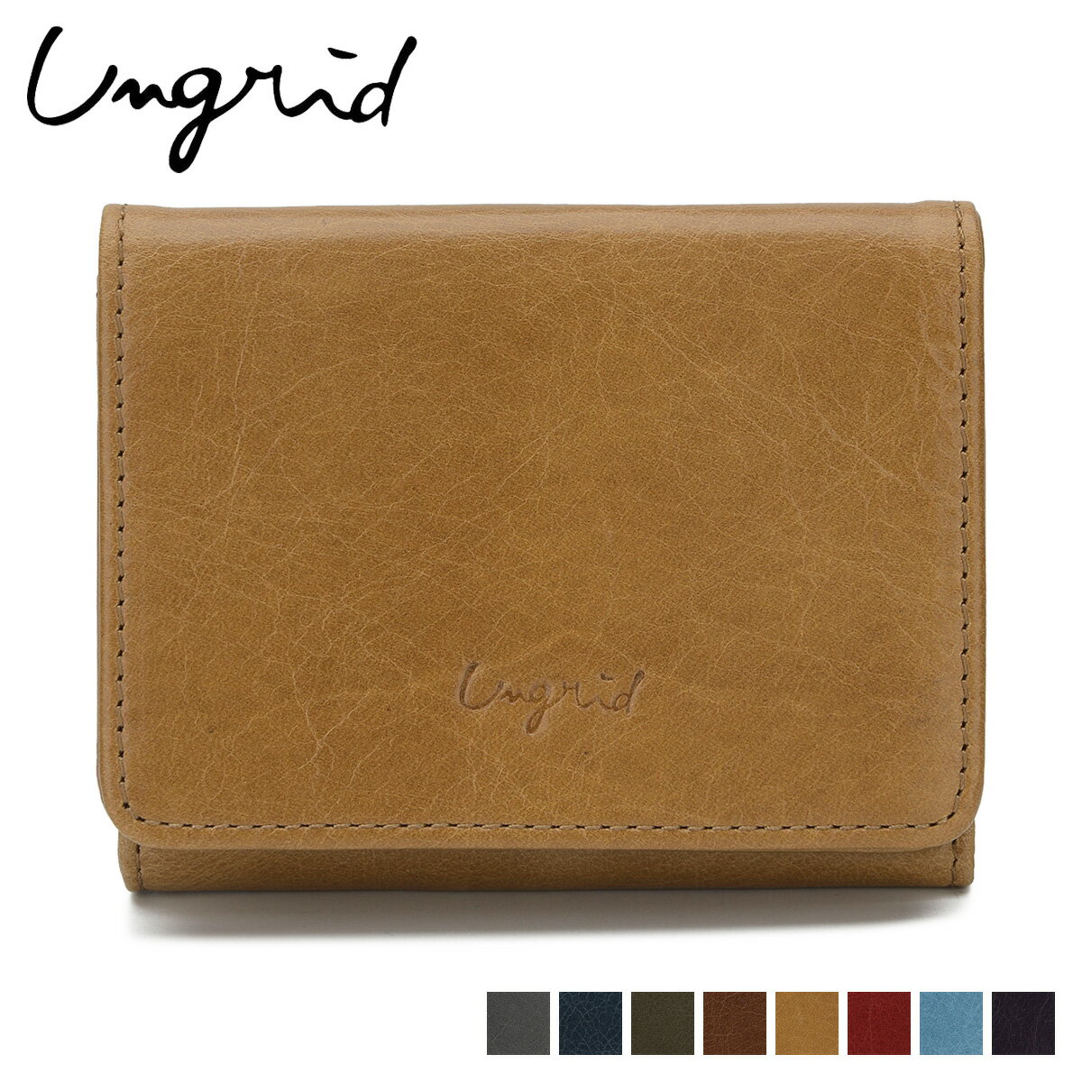 󥰥å Ungrid  ߥ˺ ޤ ǥ TRI-FOLD MINI WALLET 졼 ͥӡ  ֥饦...