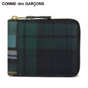 楽天スニークオンラインショップ【クーポンで最大1000円OFF！5/1 10:59まで】 コムデギャルソン COMME des GARCONS 財布 二つ折り メンズ レディース ラウンドファスナー TARTAN PATCHWORK WALLET グリーン SA7100TP