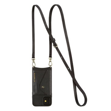 【最大1000円OFFクーポン】 BANDOLIER バンドリヤー iPhone12 mini ケース スマホ 携帯 ショルダー アイフォン エマ ゴールド メンズ レディース レザー EMMA GOLD ブラック 黒 10EMBLKG