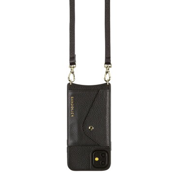【最大1000円OFFクーポン】 BANDOLIER バンドリヤー iPhone12 mini ケース スマホ 携帯 ショルダー アイフォン エマ ゴールド メンズ レディース レザー EMMA GOLD ブラック 黒 10EMBLKG
