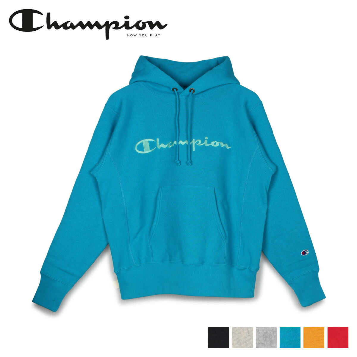  チャンピオン Champion リバースウィーブ パーカー スウェット プルオーバー メンズ レディース REVERSE WEAVE PULLOVER HOODED SWEATSHIRT ブラック ホワイト グレー ブルー イエロー ピンク 黒 白 C3-L107