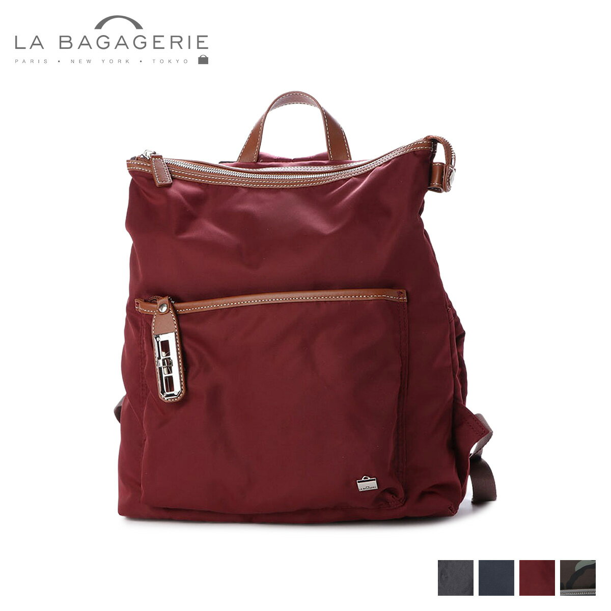 ラバガジェリー LA BAGAGERIE バッグ リュック バックパック レディース ヒョウ柄 迷彩 RUCKSACK ブラック ネイビー ワイン レッド カモ 黒 B62-12-16