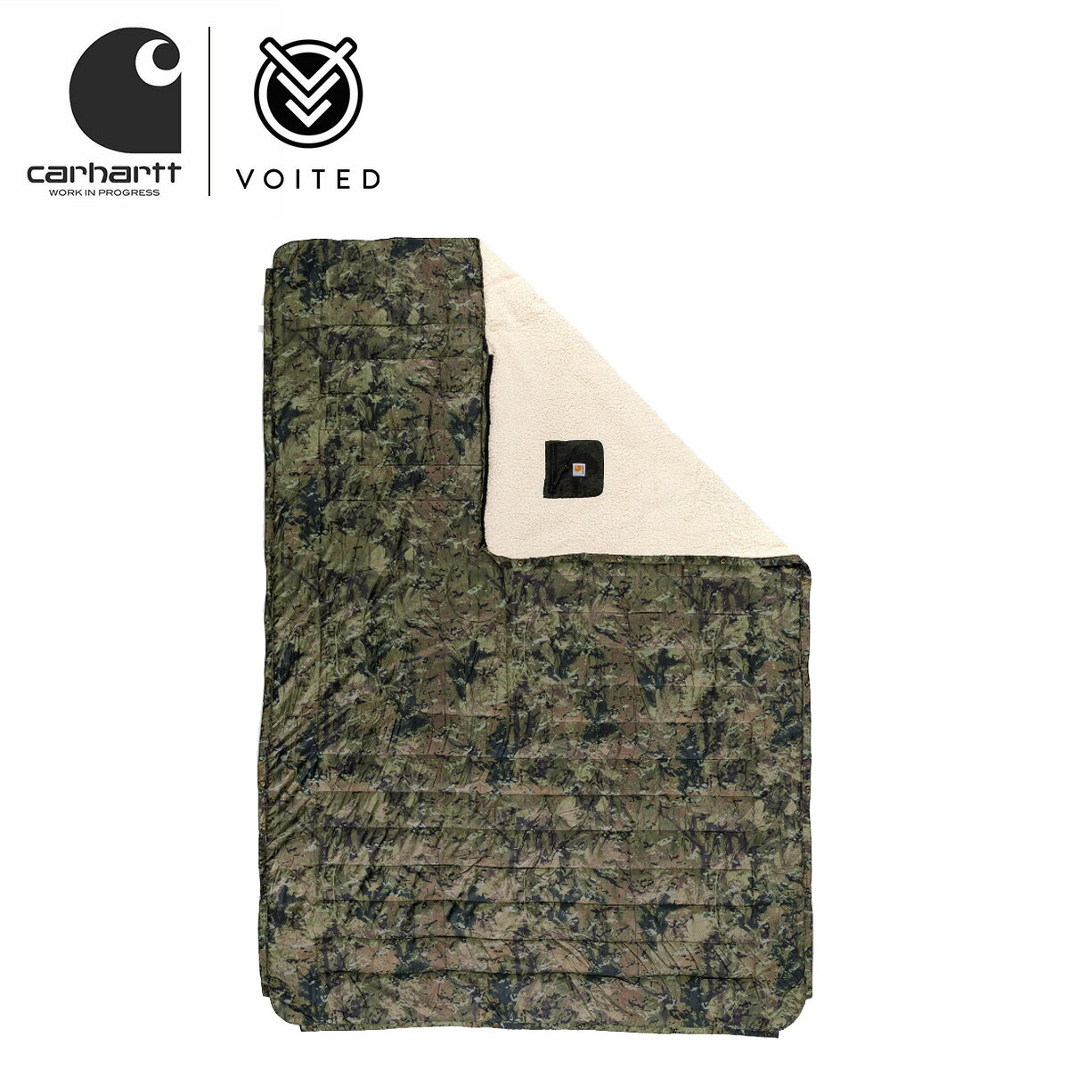 【最大1000円OFFクーポン】 カーハート ヴォイテッド carhartt WIP VOITED ブランケット ひざ掛け 毛布 着る毛布 ボイテッド ひざかけ 大判 軽量 防寒 迷彩柄 コラボ アウトドア キャンプ PRENTIS CAMO COMBI BLANKET カモ I028739