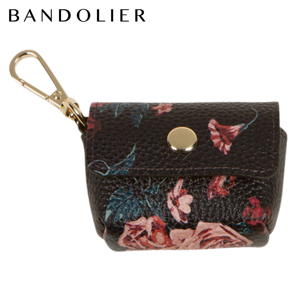 BANDOLIER バンドリヤー AirPods Proケース カバー エアーポッズ プロ ポーチ メンズ レディース POUCH BLACK FLORAL フローラル ブラック 黒 46AVE スマホショルダー