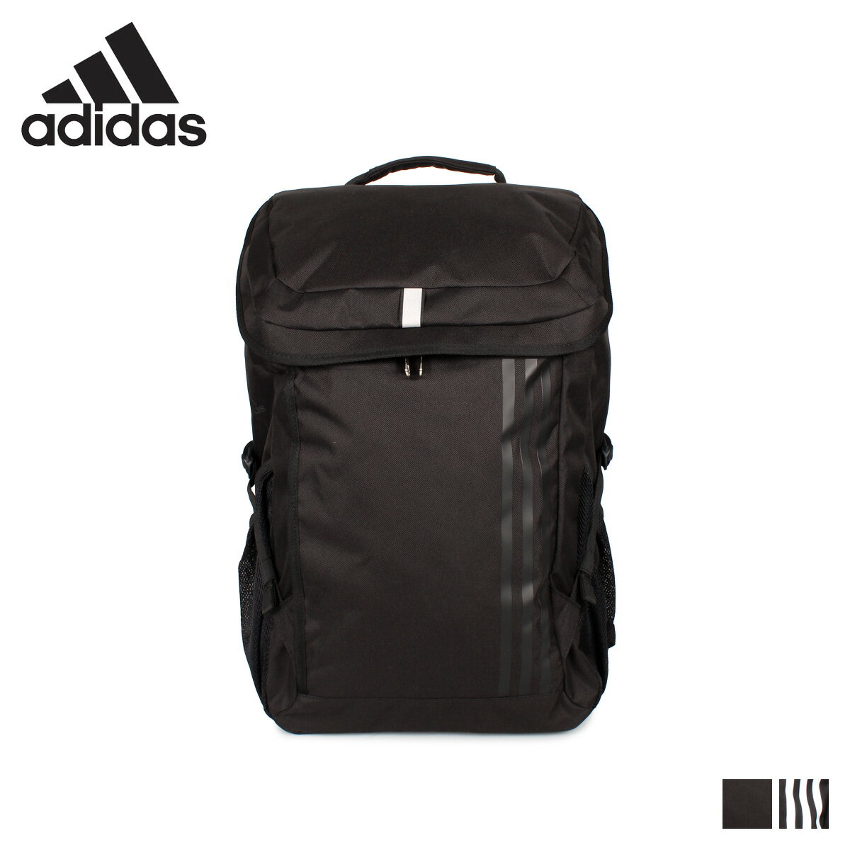 【最大1000円OFFクーポン】 アディダス adidas リュック バッグ バックパック メンズ レディース 30L スクエア ボックス 大容量 通勤 通学 ブラック 黒 55872