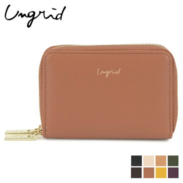 アングリッド Ungrid キーケース キーホルダー 財布 レディース 6連 ラウンドファスナー SMOOTH W ZIP CARD CASE ブラック アイボリー ベージュ カーキ ダーク ブラウン キャメル イエロー パープル 黒 UNG-51930