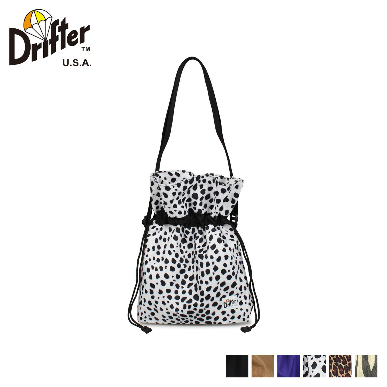 ドリフター ショルダーバッグ メンズ Drifter ドリフター ショルダーバッグ キャンディーポーチ メンズ レディース 3L CANDY POUCH ブラック ベージュ パープル ダルメシアン レオパード ゼブラ 黒 V1240 母の日